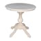 International Concepts Round 30 in Round Top Pedestal Table, 28.9 inH, Unfinished, 30 W, 30 L, 28.9 in H, Wood, Unfinished K-30RT-11B - alternate 1